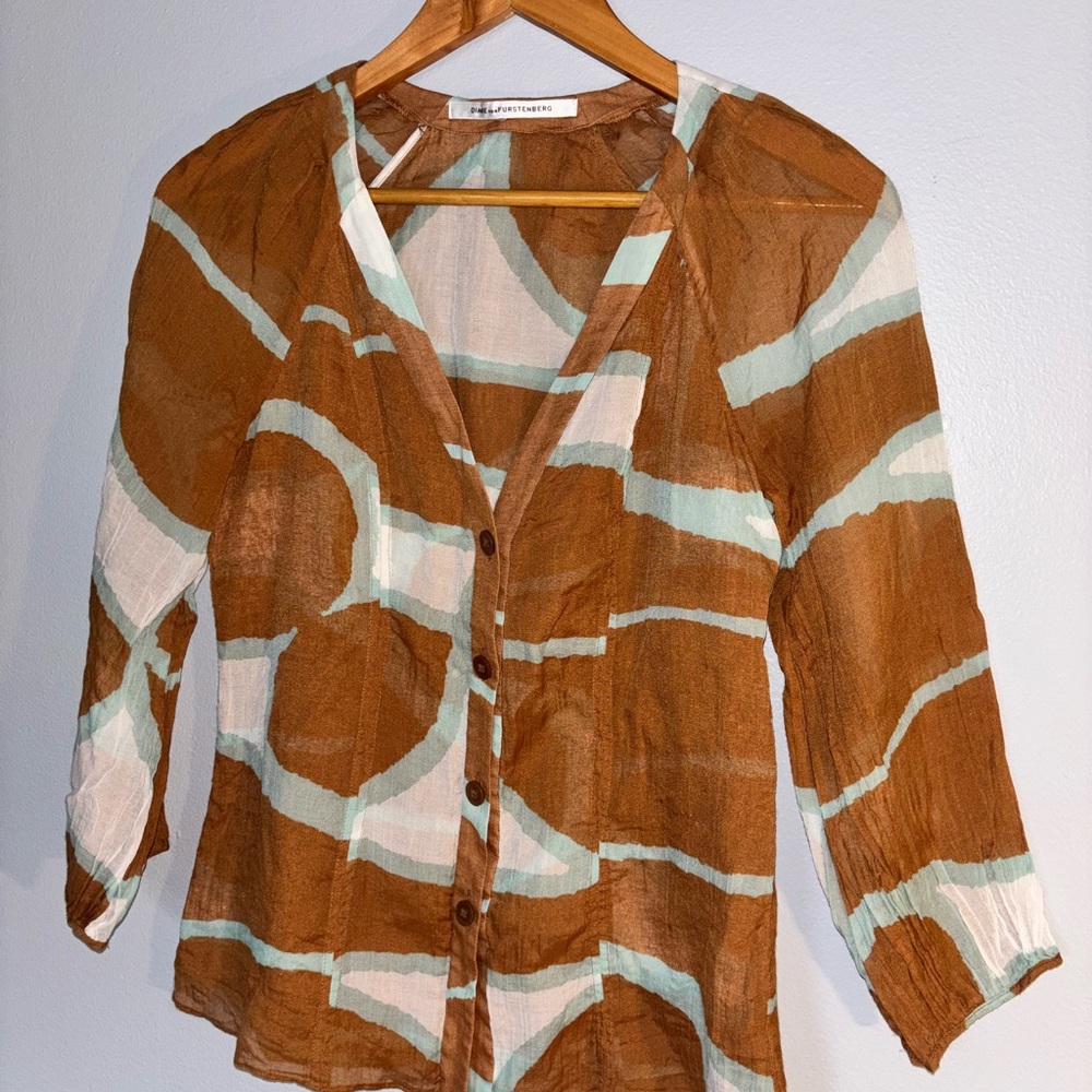 Diane von Furstenberg Women’s Linen Blouse
